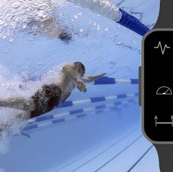 relojes de natacion en acción