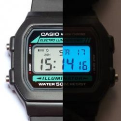 electroluminiscencia en casio w86